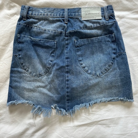One Teaspoon Jean Skirt Size 24 - Picture 4 of 8